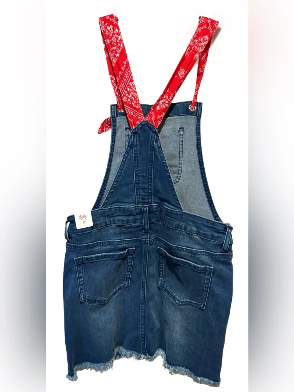 NWT Justice Deconstructed Denim Shortall Jumper Built in Shorts - Size 12 (L)